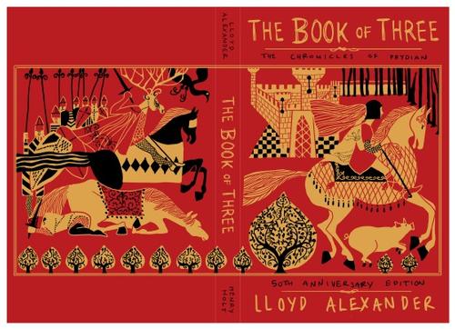 The 50th anniversary edition cover of Lloyd Alexander's <i>The Book of Three</i>